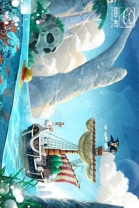 Straw Hat Pirates Wallpaper, One Piece Boat, Ace One Piece, Straw Hat Pirates, One Piece World, One Piece Photos, One Piece Crew, One Piece Wallpaper Iphone, One Piece Ace