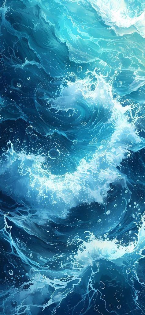 Ocean Background Drawing, Wallpaper Backgrounds Art, Water Background, Beautiful Ocean Pictures, Waves Wallpaper, Pretty Phone Wallpaper, Pretty Backgrounds, Whatsapp Wallpaper, Cellphone Wallpaper Backgrounds