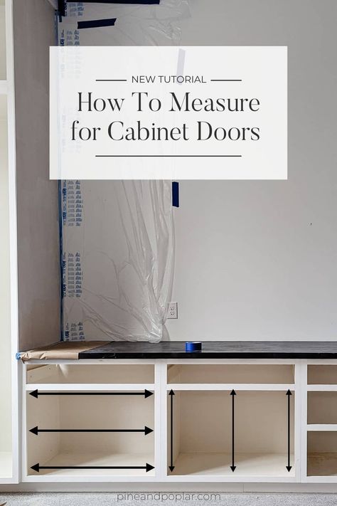 How to Measure for Cabinet Doors - Pine and Poplar Diy Shaker Doors Kitchen Cabinets, How To Measure Cabinet Doors, How To Build Doors For Cabinet, Wooden Cabinet Doors, How To Measure For Cabinet Doors, Diy Kitchen Cabinet Doors How To Build, Diy Bifold Cabinet Doors, Diy Mdf Cabinet Doors, How To Make Kitchen Cabinet Doors