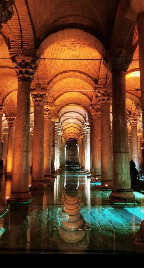 Basilica cistern, Istanbul Basilica Cistern Istanbul Turkey, The Basilica Cistern, Istanbul Cistern, Istanbul Interior, Turkish Aesthetic, Istanbul Trip, Basilica Cistern, Landscape And Urbanism Architecture, Istanbul Turkey Photography