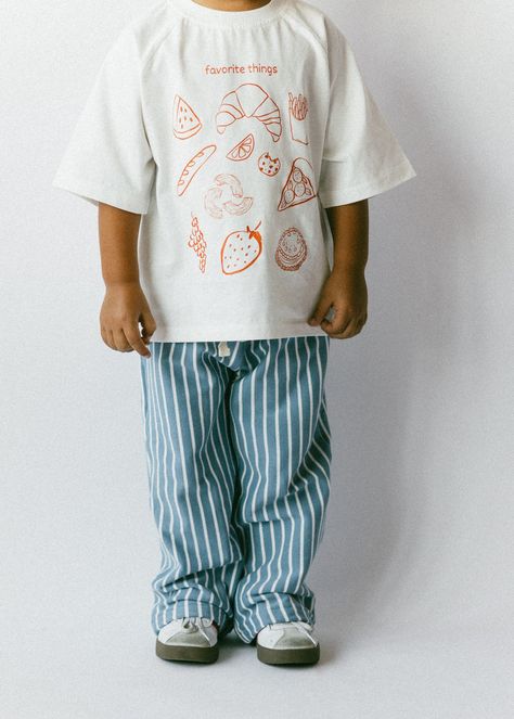 Stripe Pant- Blue – Fostered Collection Effortless Photoshoot, Toddler Boy Outfits Aesthetic, Boy Kids Outfits, Little Kids Outfits, Little Boys Outfits, Kids Outfits Boys, Toddler Fashion Boy, Toddler Outfits Boy, Kid Outfit