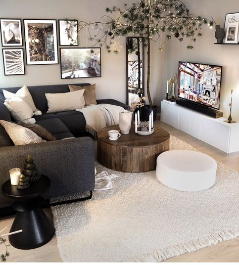 Small Apartment Decorating Cozy, Living Room Decor Gray, Living Room Design Inspiration, Living Room Scandinavian, Living Room Decor Cozy, House Interior Decor, Living Room Decor Apartment, Chic Home Decor, Living Room Style