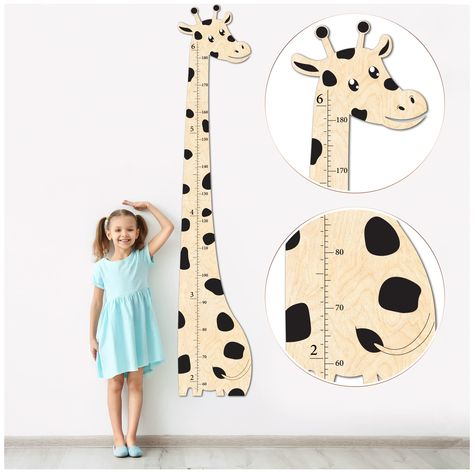 Wooden Growth Chart for Kids, Boys & Girls | Cute Giraffe, Custom Height Chart, Measurement Ruler for Wall | Kids Bedroom, Pl Wooden Ruler Growth Chart, Growth Chart For Kids, Giraffe Growth Chart, Baby Growth Chart, Nursery Nook, Wooden Growth Chart, Wall Growth Chart, Kids Growth Chart, Chart For Kids