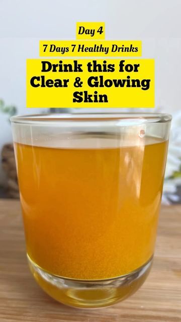 Glow Drink, Clear And Glowing Skin, Turmeric Drink, Healthy Juicer Recipes, Aesthetic Health, Health Aesthetic, Turmeric Water, Skin Drinks, Get Glowing Skin