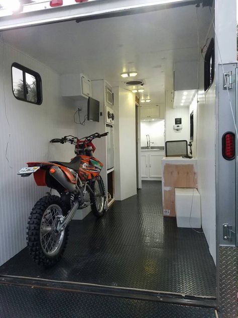 Toy Hauler Conversion, Moto Trailer, Enclosed Motorcycle Trailer, Converted Cargo Trailer, Enclosed Motorcycle, Racing Trailer, Utv Trailers, Enclosed Trailer Camper, Toy Hauler Trailers