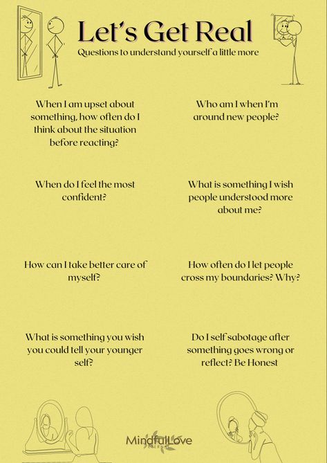 Questions To Ask Yourself To Get To Know Yourself, Questions For Finding Yourself, Question To Yourself, Questions To Understand Yourself, Questions To Heal Yourself, How To Be Honest With Yourself, Get To Know Yourself Journal Prompts, How To Understand Yourself, Questions To Know Yourself Better