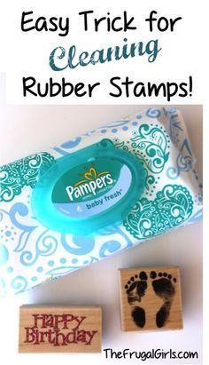 How to Clean Your Rubber Stamps! ~ at TheFrugalGirls.com {this simple little trick works like a charm for your stamps and stamping!} Clean Hacks, Trick Words, Stamp Frame, Homemade Cleaners, Frugal Girls, Card Making Tips, Cleaners Homemade, Stamping Techniques, Card Making Techniques