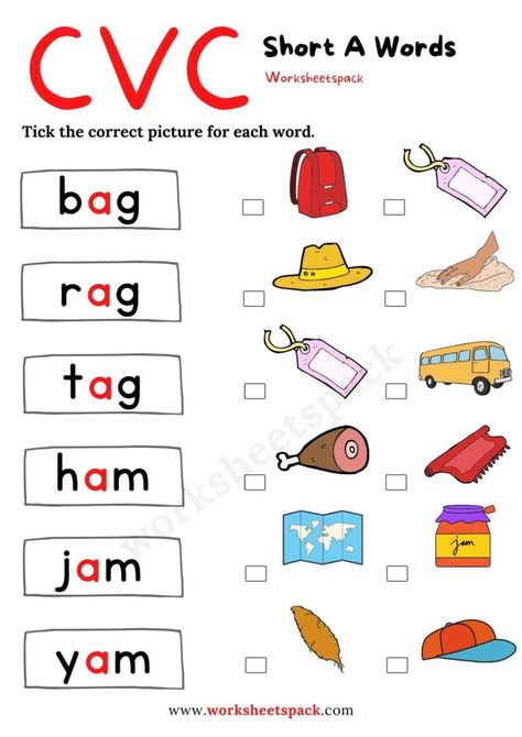 Short A Worksheets for Kindergarten Free PDF - Printable and Online Worksheets Pack Phonics Short Vowels Worksheets, Cvc Word Activities Free Printable Short A, Cvc Worksheets Kindergarten Free Printable, Short A Words Worksheet, An Words Worksheets For Kindergarten, Short A Sound Worksheets, Short A Worksheets Kindergarten, Short Vowel Activities Kindergarten, Short A Cvc Words Worksheets