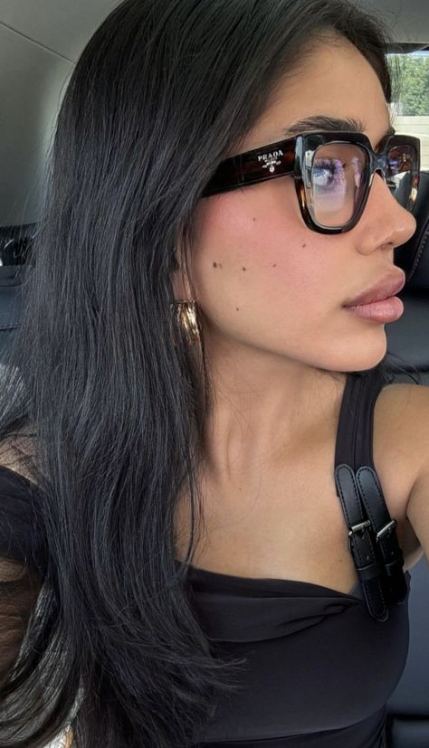 Chunky Glasses Aesthetic, Prada Glasses Frames Woman, Glasses Inspo Women, Square Glasses Frames For Women, Eyeglasses Aesthetic, Coffee Black And White, Chunky Glasses, Glasses Women Fashion Eyeglasses, 4c Natural Hairstyles Short