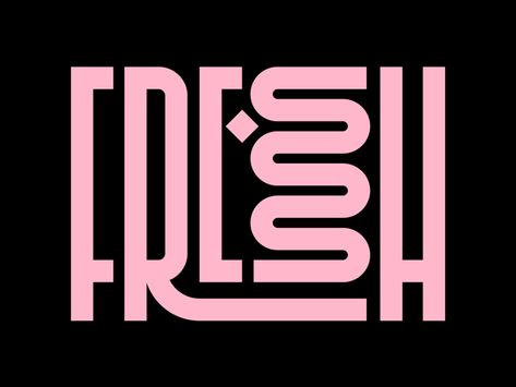 Fresh by Rafael Serra on Dribbble Black Graphic Designers, Black And Pink Graphic Design, Black Pink Branding, Pink And Black Branding, Pink Graphic Design, Pink Branding, Black Branding, Typographie Logo, Inspiration Typographie