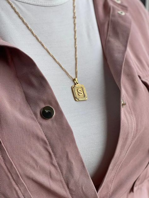 Initial Letter Necklace, Bridesmaids Gift Sets, Initial Necklaces, Letter Pendant Necklace, Party Necklace, Gold Initial, Letter Pendants, Gold Letters, Initial Letter