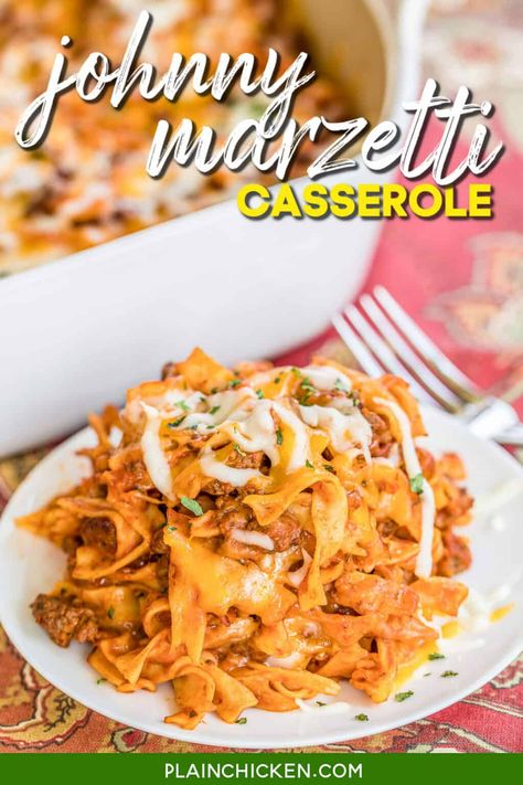 Johnny Marzetti Casserole Johnny Marzetti Casserole Recipe, Johnny Marzetti Casserole, Marzetti Casserole, Johnny Marzetti, Ladies Glasses, Taco Spaghetti, Sausage Hash, Casserole Chicken, Spaghetti Casserole