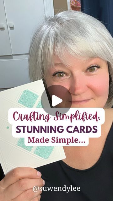 Thank You Card Tutorial, Using Brads On Cards, Using Stencils On Cards, Card Making Templates Cardmaking, Card Making Sketches, Quick Card Ideas, Clean And Simple Handmade Cards, Card Patterns Free Printable, Cardmaking Tutorials Videos