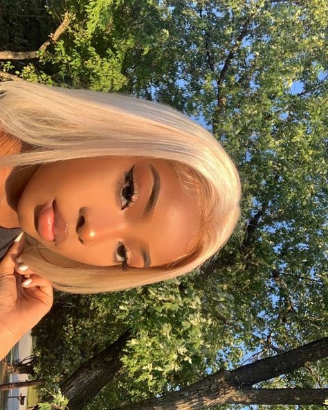 Black Princess Makeup, No Make Up Make Up Look, Strawberry Blonde Hair, Ombre Wigs, Lace Hair, Blonde Bobs, Blonde Wig, Baddie Hairstyles, Blonde Ombre