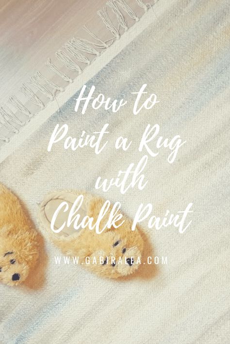 How to Paint a Rug with Chalk Paint | Gabi Ralea DIY Decor Diy Rug Painting, Paint A Rug, Area Rugs Diy, Rug Diy, Painting Carpet, Greek Blue, Painted Rug, Floor Cloth, Diy Carpet