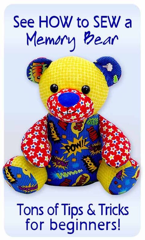 Pattern For A Memory Bear, Baby Clothes Bear Pattern, How To Make A Memory Bear From A Shirt, Stuffed Bear Clothes Patterns, Material Teddy Bear Pattern, How To Sew A Teddy Bear Pattern, Sewing Teddy Bear Pattern Free, How To Make A Teddy Bear Out Of A Shirt, Diy Bear Pattern