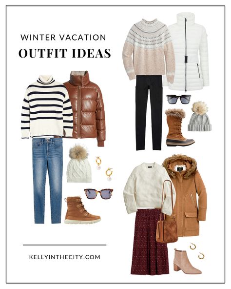 Weekend Mountain Trip Outfits, Weekend In The Mountains Outfit Winter, Utah Fashion Winter, Mountain Getaway Outfit Fall, Winter Tourist Outfit, Winter Vacation Outfits Cold Weather, Mountain Style Fashion, Winter Weekend Getaway Outfits, Mountain Vacation Outfits