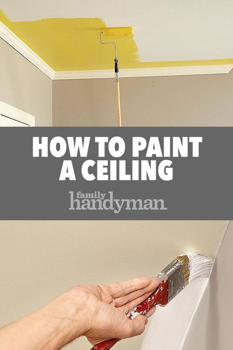 Garage Ceiling Paint Ideas, How To Paint Your Ceiling, How To Paint The Ceiling, Tips For Painting Ceilings, Ceiling Painting Tips, Best Way To Paint Ceiling, How To Paint Ceilings Like A Pro, How To Paint A Ceiling, Paint Bathroom Ceiling