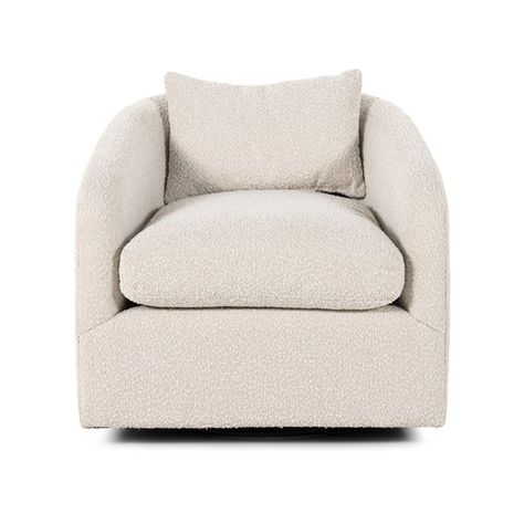 Living Room | TOPANGA SWIVEL CHAIR Swivel Barrel Chair, Perfect Chair, Reading Chair, Modern Accent Chair, Understated Luxury, Swivel Armchair, Modern Accents, Four Hands, Upholstered Arm Chair