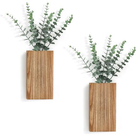 PRICES MAY VARY. 1.[High Quality & Eco-friendly]:This hanging wall vase is made of Paulownia wood material, sturdy and reliable, solid and thick, not easy to break, smooth to touch, bringing you a sense of comfort and rustic touch to your home, so you can use it with confidence 2.[Modern Wall Decor]:Our wall-hanging pocket for flowers is thoughtfully a perfect complement for any wall in your home or office. It will add personality to your gallery wall, bedroom, over the bed, living room, dining Wood Wall Planter, Hanging Wall Vase, Greenery Flowers, Wall Mounted Planters, Modern Farmhouse Wall Decor, Wall Planters, Hanging Plant Wall, Paulownia Wood, Entryway Office