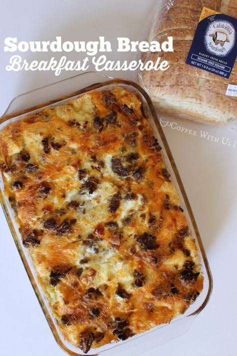 Sourdough Bread Breakfast, Breakfast Casserole With Bread, Bread Breakfast, Jimmy Dean, Breakfast Casserole Easy, Egg Casserole, Breakfast Casserole Sausage, Hash Browns, Sausage And Egg