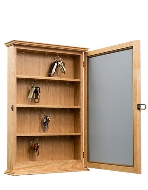 Key Box Holder Cabinets, Key Box Ideas, Diy Interior Furniture, Key Box Holder, Military Coin Display, Key Cabinets, Inside Kitchen Cabinets, Key Holder Diy, Decorative Shelving