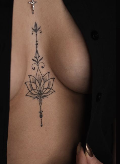 Chest Line Tattoo Female, Women Tattoo Ideas Shoulder, Womens Chest Tattoo Ideas Simple, Lotus Flower Tattoo Chest For Women, Chest Tattoo Female Plus Size, Women Shoulder Tattoo Ideas Unique No Flowers, Tattoo Ideas Middle Of Chest Women, Forever 17 Tattoo, Simple But Big Tattoos