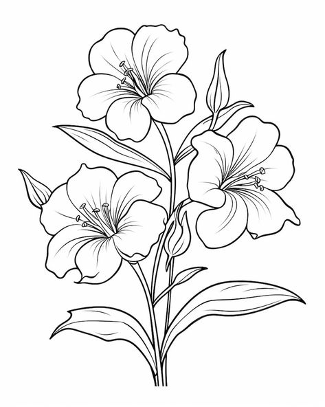 Premium Photo | Beautiful flower hand drawn kawaii coloring book Cut Drawing Ideas, Hibiscus Flower Outline, Beautiful Flowers Drawing, Digital Art Flowers, Flowers Outline, Hibiscus Drawing, Sewing Machine Drawing, Kawaii Coloring Book, Rangoli Designs For Competition