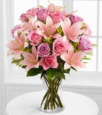 Flower Factory, Casket Sprays, Clear Glass Vase, Pink And Lavender, Asiatic Lilies, Gift Delivery, Sympathy Flowers, Lavender Roses, Beautiful Bouquet Of Flowers