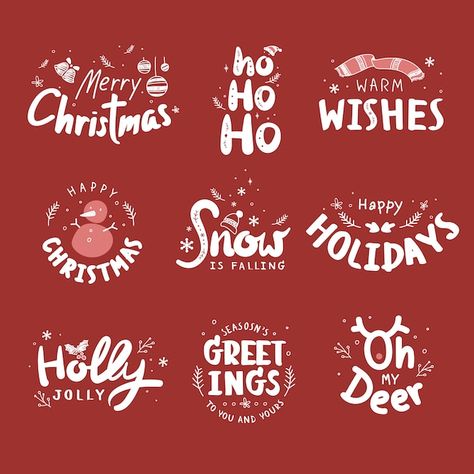 Charlie Brown Christmas Quotes, Christmas Hand Lettering, Text Label, Christmas Fonts Free, Christmas Holiday Greetings, Ideas Navidad, Christmas Typography, Christmas Text, Label Christmas