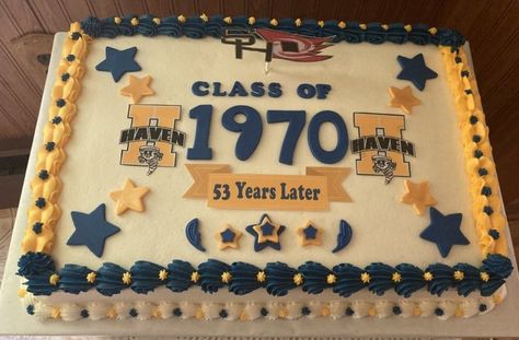 Class Reunion Cake High School Reunion Cake Ideas, Class Reunion Cake Ideas, Reunion Cake Ideas, Class Reunion Cake, High School Class Reunion, Eagle Scout Ceremony, School Cake, Cake Classes, Special Cakes