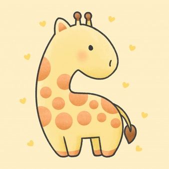 Giraffe Drawing Cartoon, Cute Giraffe Drawing, Doodles Kawaii, Giraffe Cartoon, Giraffe Drawing, Cartoon Giraffe, Animal Doodles, Cute Giraffe, Drawing Cartoon