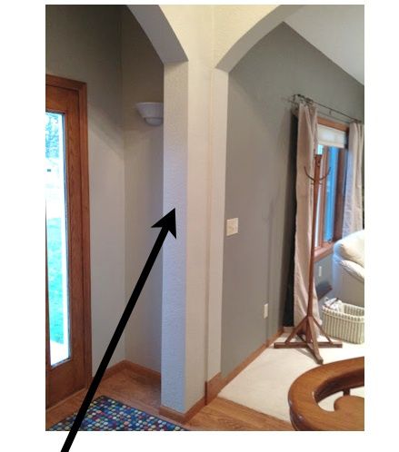 Painting Archways, Painting Archways Between Rooms, Transitioning Paint Colors Between Rooms, Paint Transition Between Rooms, Archway Painting Ideas, Decorate Archway In Home, Archway Decor Living Room, Living Room Archway Ideas, Painted Archway