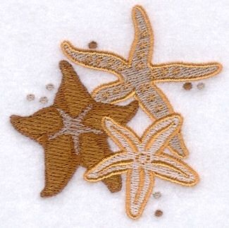 Starfish Trio - 4x4 - Products - SWAK Embroidery Stitches Art, 4x4 Beach, Sewing Clipart, Embroider Ideas, Brother Embroidery Machine, Advanced Embroidery, Diy Towels, Pes Embroidery, Brother Embroidery