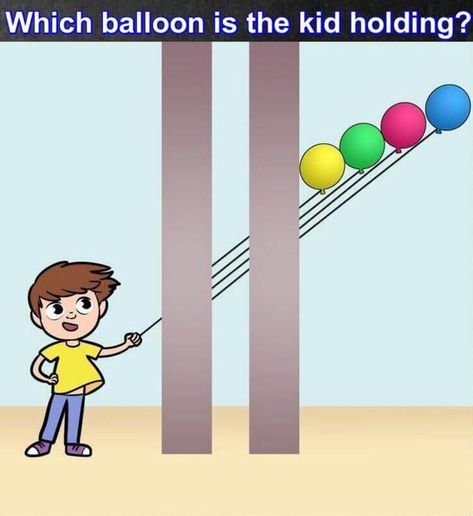 Which balloon is the Boy holding riddle : Picture Brain Teasers And Answers Brain Teasers And Answers, Picture Puzzles Brain Teasers, Brain Teasers Pictures, Math Riddles Brain Teasers, Brain Riddles, Challenging Riddles, Riddle Pictures, Brain Teasers Riddles, Brain Teasers With Answers