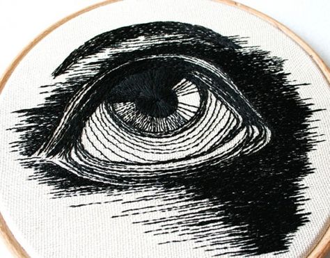 Hey Everyone, it’s Etsy – Sam Gibson Blackwork Embroidery, Thread Painting, Embroidery Hoop Art, Stitching Art, Hand Embroidery Patterns, 영감을 주는 캐릭터, Embroidery Inspiration, Embroidery Tutorials, Hand Embroidery Designs