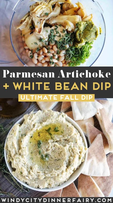 White Bean Artichoke, Artichoke White Bean Dip, Garlic White Bean Dip, Creamy White Bean Dip, Antipasto Dip Recipe, Bean Dips Recipes, White Bean Artichoke Dip, White Bean Cheese Dip, Butter Bean And Artichoke Dip