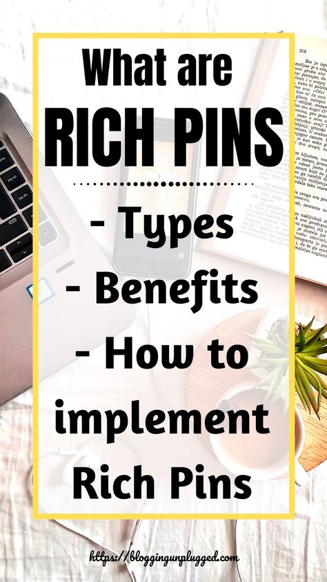 Do you know what are Rich Pins? In this article, we have discussed about What are Rich Pins? Types of Rich Pins, benefits and importance of Pinterest Rich Pins. Also, we have shared tutorial on how you can easily implement Rich Pins.   | Rich Pins | What are Rich Pins | How to enable Rich Pins | How to implement Rich Pins | Pinterest Rich Pins |  #richpins #pinteresttips #pinterestmarketing #growblogtraffic #bloggingtips Learn Pinterest, Rich Pins, Business Strategies, Black Bloggers, Pinterest Tips, Emergency Preparedness, Do You Know What, Have You Seen, Business Strategy