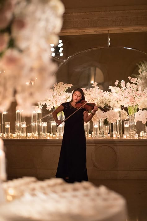 Violinist At Wedding, Wedding Violinist, Cassie Core, Opulent Wedding, Ceremony Photography, Timeless Color Palette, Branding Inspo, Wedding Inside, Wedding Entertainment