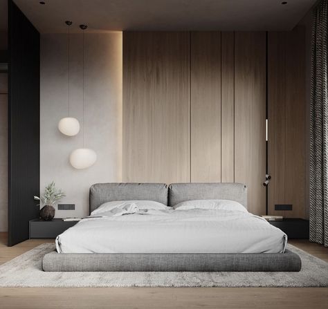 Modern Minimal Bedroom Design, Scandanavian Interiors Bedroom, Beige Interior Design, Bedroom Interior Design Ideas, Minimal Bedroom, Modern Minimalist Bedroom, Wooden Bedroom, Bedroom Bed Design, Elegant Bedroom