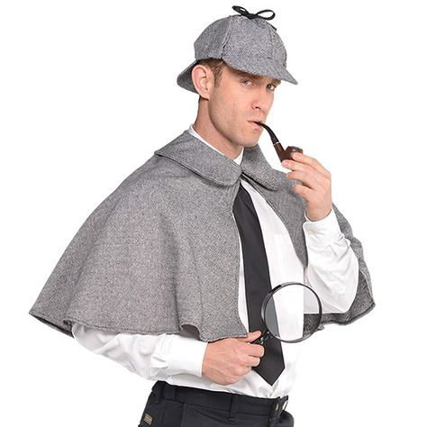 Sherlock Holmes Costume, Detective Costume, Detective Sherlock Holmes, White Herringbone, Halloween Costume Shop, Herringbone Design, Halloween Store, Toddler Costumes, Adult Halloween Costumes