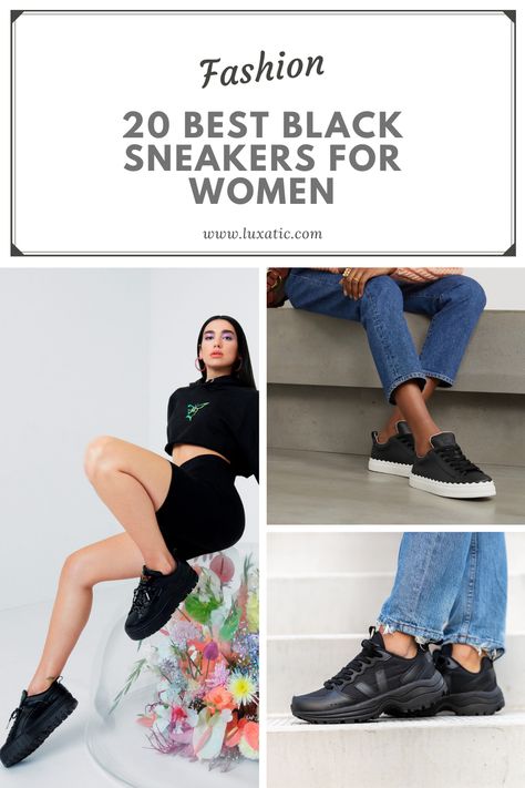 Nobull Shoes Women Outfit, How To Style Black Sneakers Women, Best Black Sneakers Women, Black Womens Sneakers, Black Sneakers Women Fashion Styles, Black Tennis Shoes Women, Black Sneakers For Women, Black Sneakers Women, Nobull Shoes