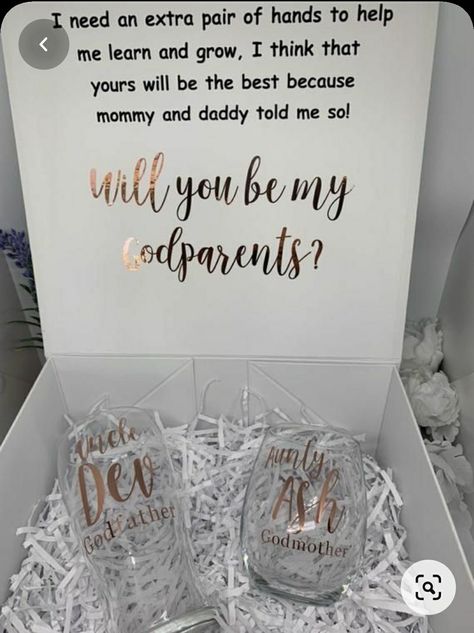 Asking Godparents, Auntie Announcement, Godparent Request Ideas, Godparent Request, Godparent Proposal, Godfather Gifts, Godparent Gifts, Godmother Gifts