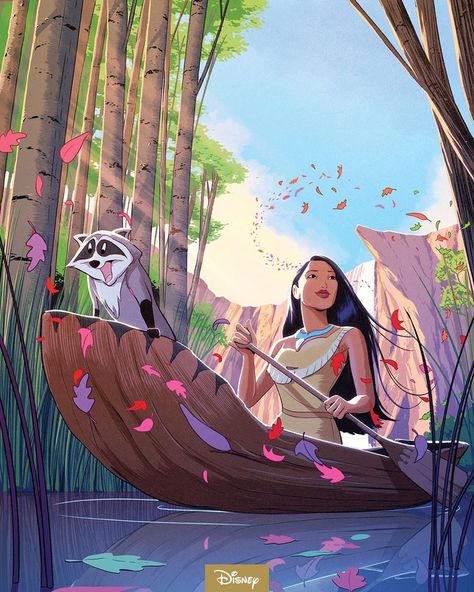 Disney Princess on Instagram: “Take the riverbend less traveled! 🍃💜 Happy #EarthDay from Pocahontas and Meeko! 🌏” Meeko Pocahontas Wallpaper, Pocahontas Aesthetic Disney, Disney Wallpaper Pocahontas, Pocahontas Poster, Meeko Pocahontas, Pocahontas Disney, Princess Pocahontas, Princesas Disney Anime, Animation Disney