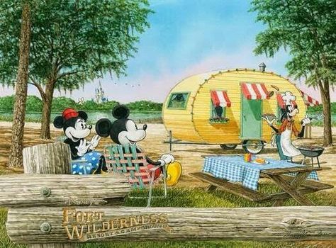 Mickey Mouse. Fort Wilderness Campground Disney Fort Wilderness Campground, Disney World Merchandise, Fort Wilderness Disney, Disney Camping, Fort Wilderness, Downtown Disney, Camping Art, Mickey And Minnie, Disney World Resorts