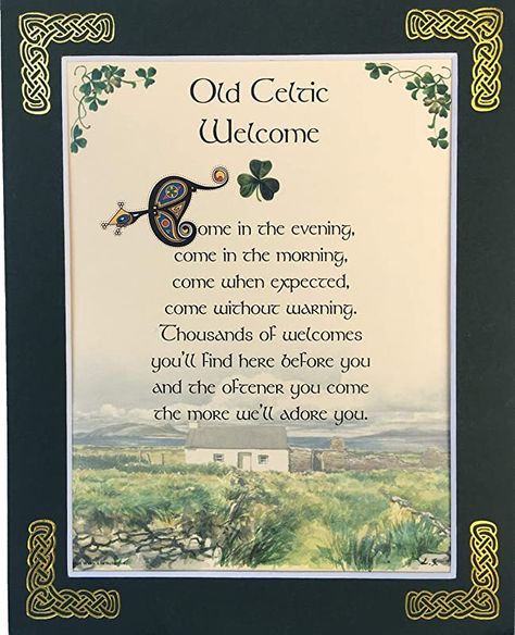 Old Irish Blessing, Celtic Decor, Home Blessing, Celtic Traditions, Green Mat, Irish Quotes, Old Irish, Beautiful Book Covers, When You Leave