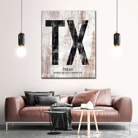 Texas Bigger Better And Barbecued Wall Art | Digital Art Texas Aggies Decor, Texas Bedroom, Texas Artwork, Texas Theme, Texas Home Decor, Texas Wall Art, Texas Decor, Basement Inspiration, Chic Wall Art