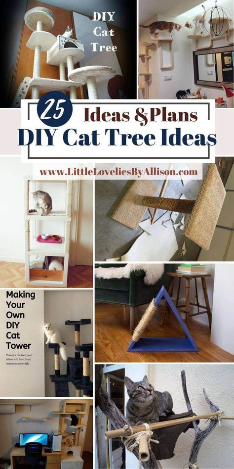 Upcycling, Small Cat Tree Diy, Diy Cat Trees Homemade, Simple Cat Tree Diy, Diy Kitty Condo, Cat Tree Ideas Homemade, Diy Cat Corner Ideas, How To Make A Cat Tree Homemade, Build Your Own Cat Tree