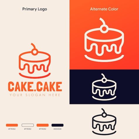 Baking Graphic Design, Pastry Logo Design Ideas, Sweets Logo Design Ideas, Cake Branding Design, Minimalist Bakery Logo, Cake Logo Design Ideas, Cute Bakery Logo, Modern Bakery Logo Design, Cake Bakery Logo Design