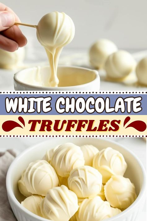 These white chocolate truffles are easy, dreamy, and delicious! Made with just 5 ingredients, they come together in a snap. Enjoy them anytime!